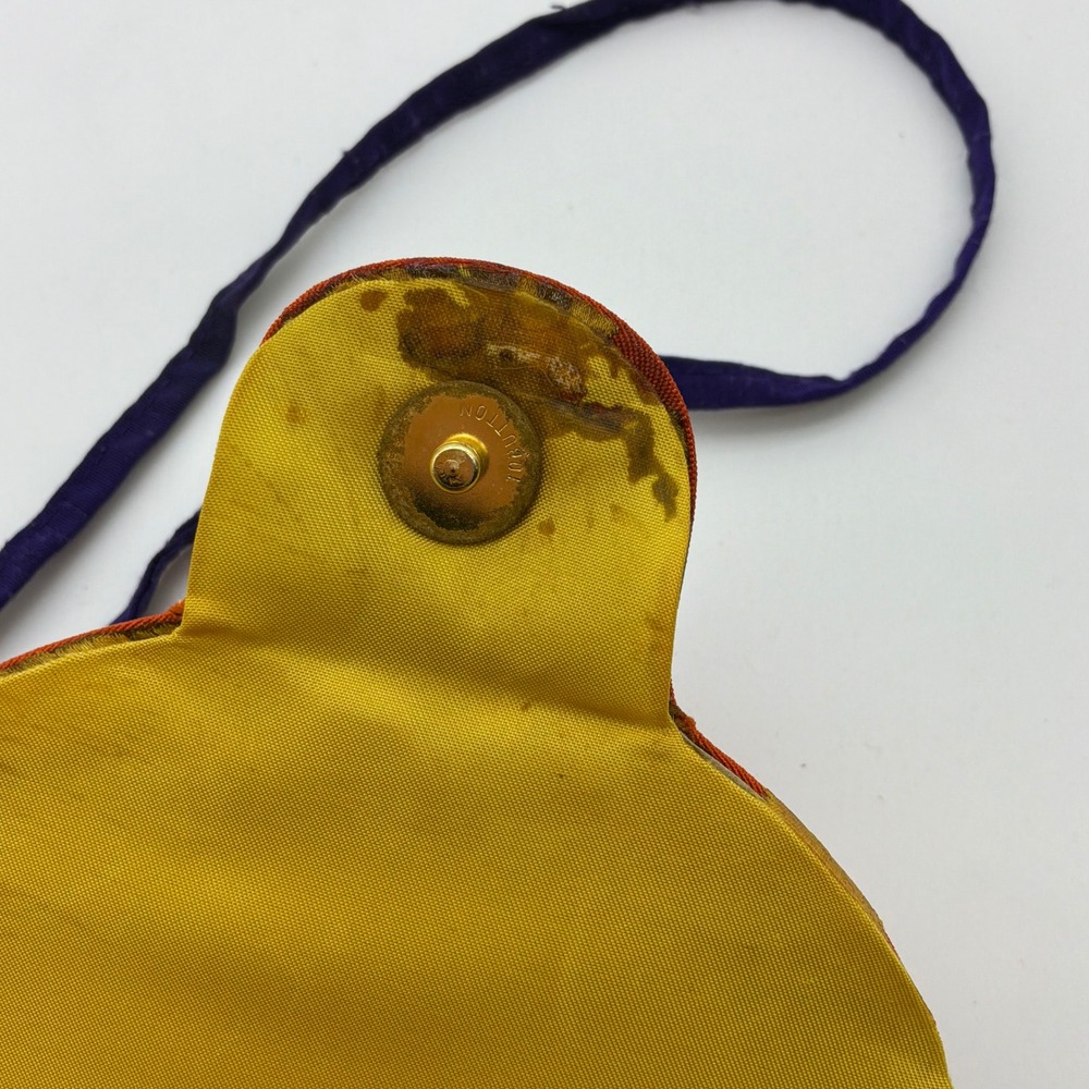 Rare Unique Vintage Rainbow Evening Retro Bucket Bag Box Purse 80s Fun w/ FLAWS - Picture 8 of 9